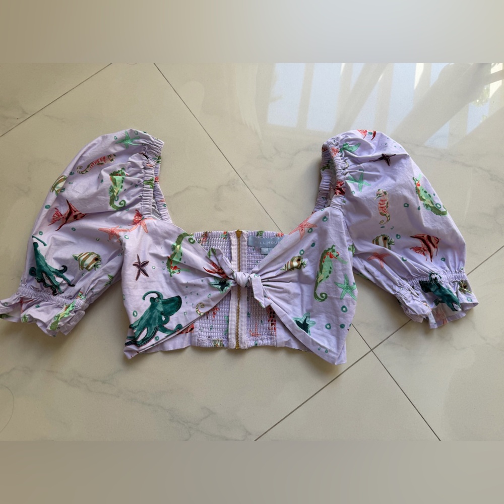 Lilac Sea Creature Crop Top